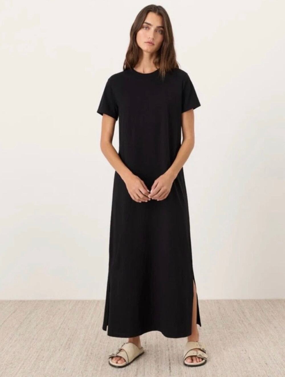 Pact Organic Cotton Soft-Slub Easy Essential Tee Basic Minimalist Maxi Dress XL